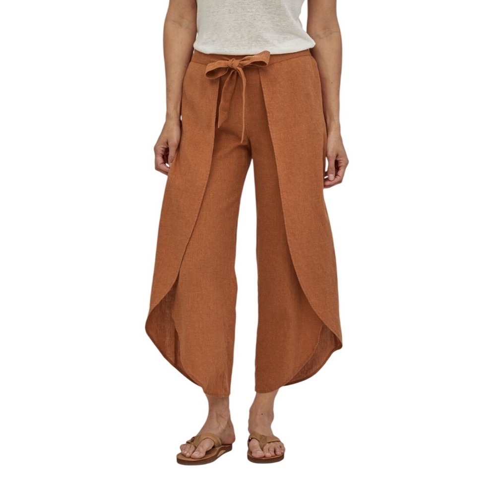 Patagonia Wrap Pants Terracott Hemp WideLeg Granola Hippie Minimalist Boho